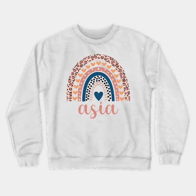 Asia Name Birthday Crewneck Sweatshirt by CreativeShirt